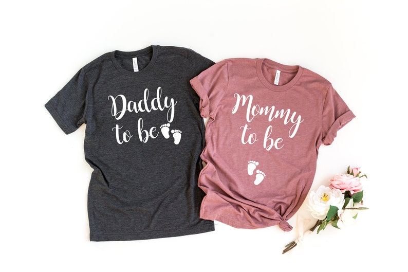 daddy to be shirt mommy to be shirt expecting shirts pregnant shirt new dad shirt announcement shirts pregnancy couples shirts image 1