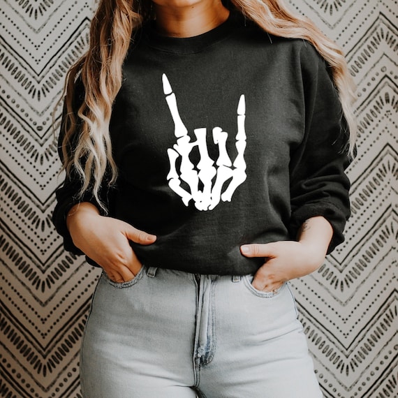 Skeleton Hands Shirt, Funny Halloween Shirt, Womens Halloween