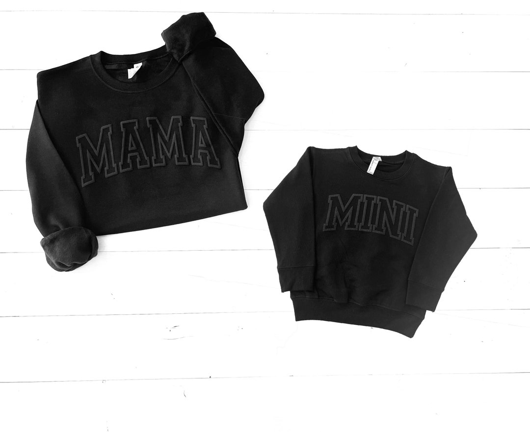Embossed Mama Mini Set, Mom and Me Matching Shirts, Mom and Son ...