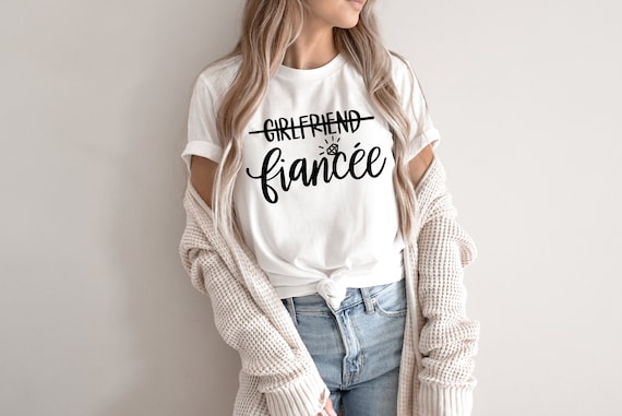 Engagement shirt, fiancee shirt, girlfriend fiance tee, engaged shirt, engagement gift, announcement shirt, newly engaged shirt, new mrs