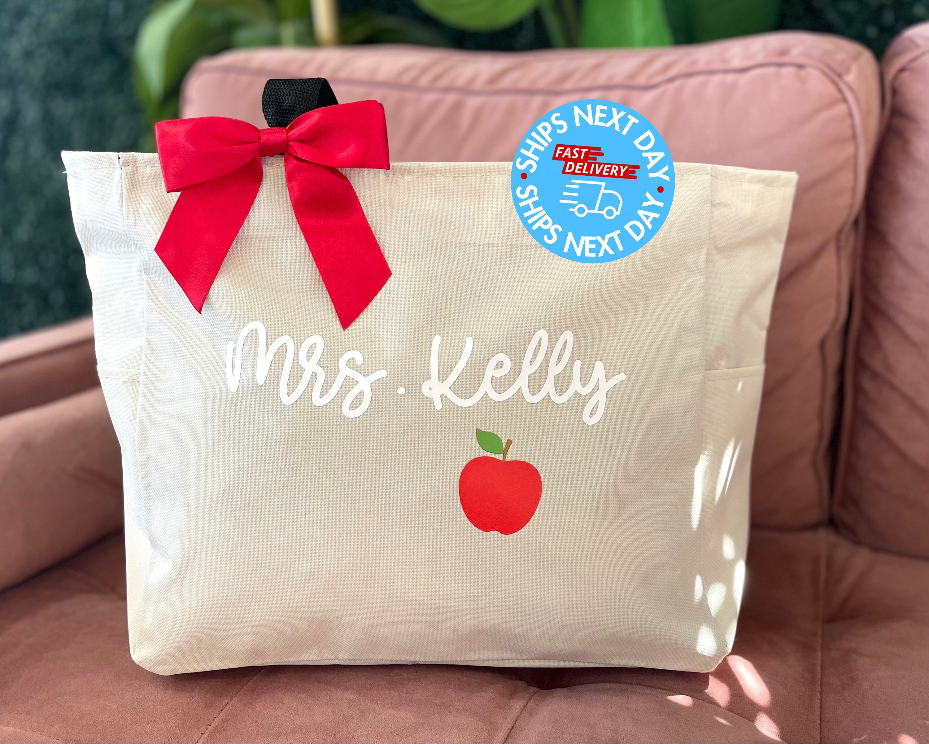 Personalized Teacher Bag, Teacher Gift End Of School Year, Teacher Tote Bag, Teacher Gift Ideas, Teacher Appreciation, Thank You Teacher
