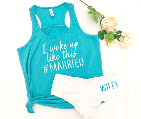 I Woke up Like This Married Set, Wifey Pajama Set, Honeymoon Outfit, Wifey  Shorts, Just Married Outfit, Wedding Night Pajamas, Bridal Pjs -  Canada