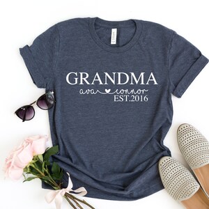 Mothers day gift for grandma, grandmother gift, custom grandma shirt, grandma gift from grandchildren, birthday gift for grandma image 4