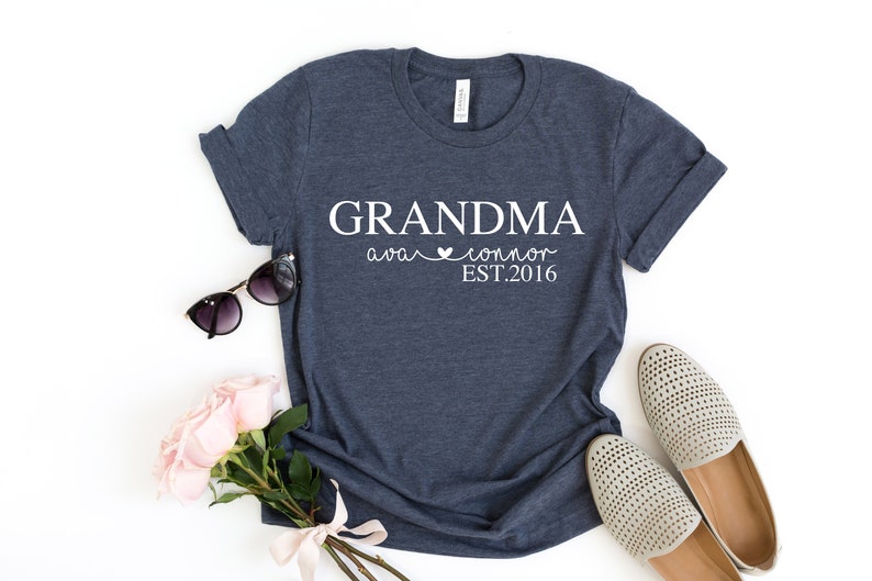 Mothers day gift for grandma, grandmother gift, custom grandma shirt, grandma gift from grandchildren, birthday gift for grandma image 4
