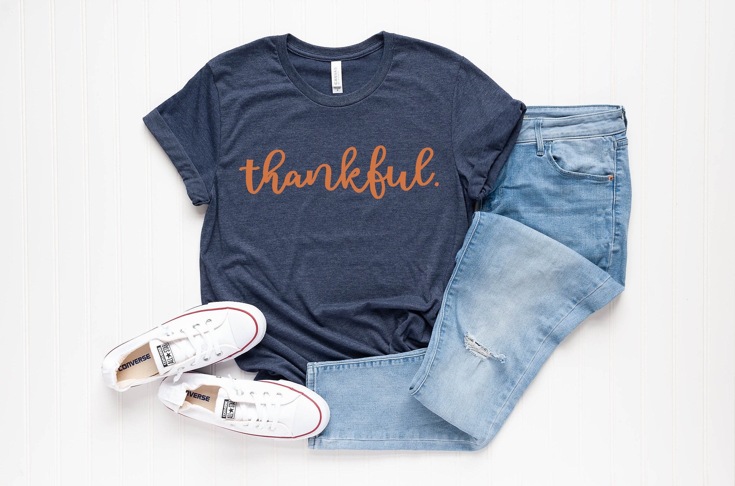 Thankful Shirt Thankful Grateful Blessed Shirt | Etsy