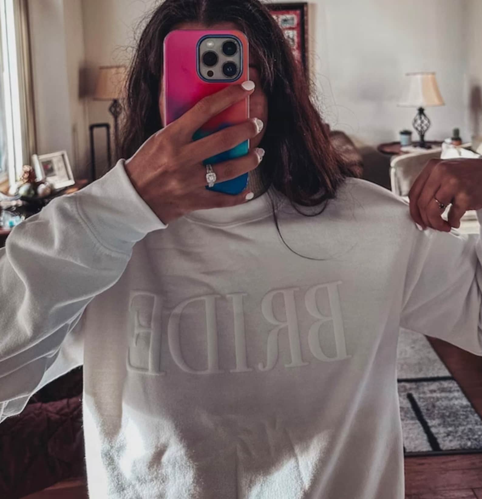 Embossed Engagement Gift, Future Mrs Sweatshirt, New Mrs Sweatshirt