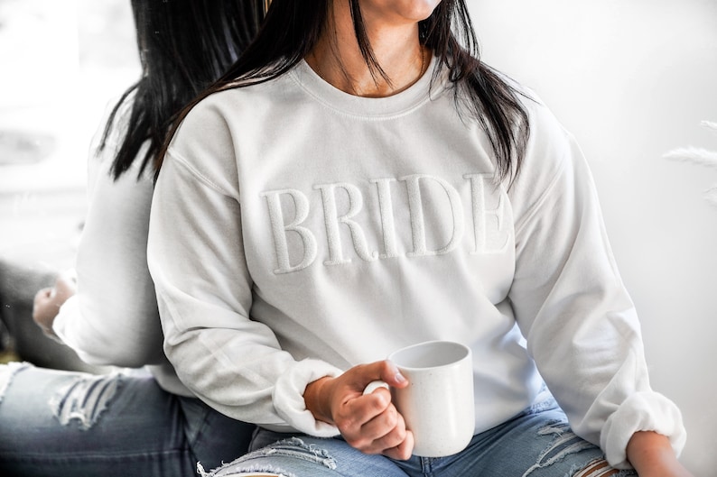 Embossed Engagement gift, Future mrs sweatshirt, New mrs sweatshirt, Bridal Gift, Bride sweatshirt, Bridal shower gift, Personalized Gift image 7