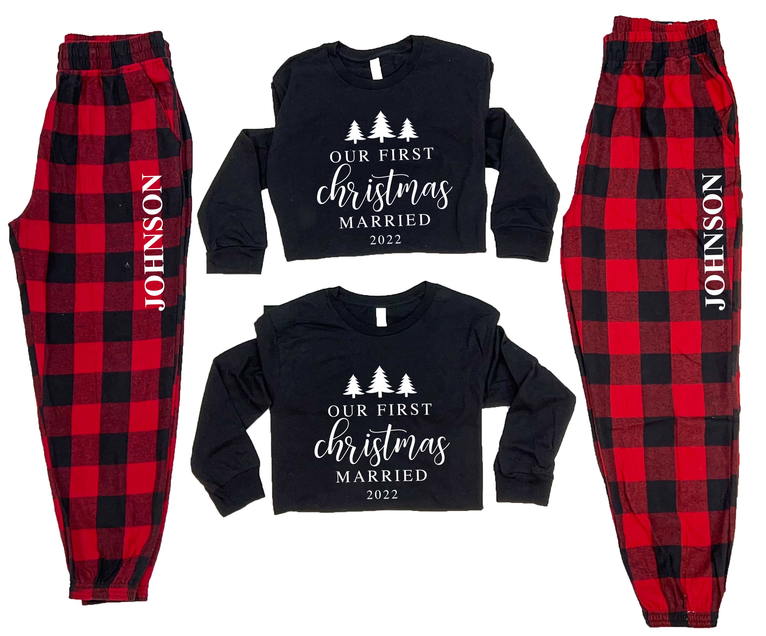 First christmas married pajamas sale