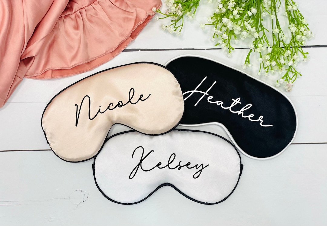 Custom Sleep Mask, Bridal Party Gift, Bachelorette Party Favor