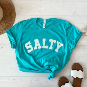 Summer Salty Shirt, Trendy Beach T-shirts, Beach tee, Beach T-Shirt, Vacation tops, Summer Shirt, Summer Tee, Beach Coverups, Salty Af