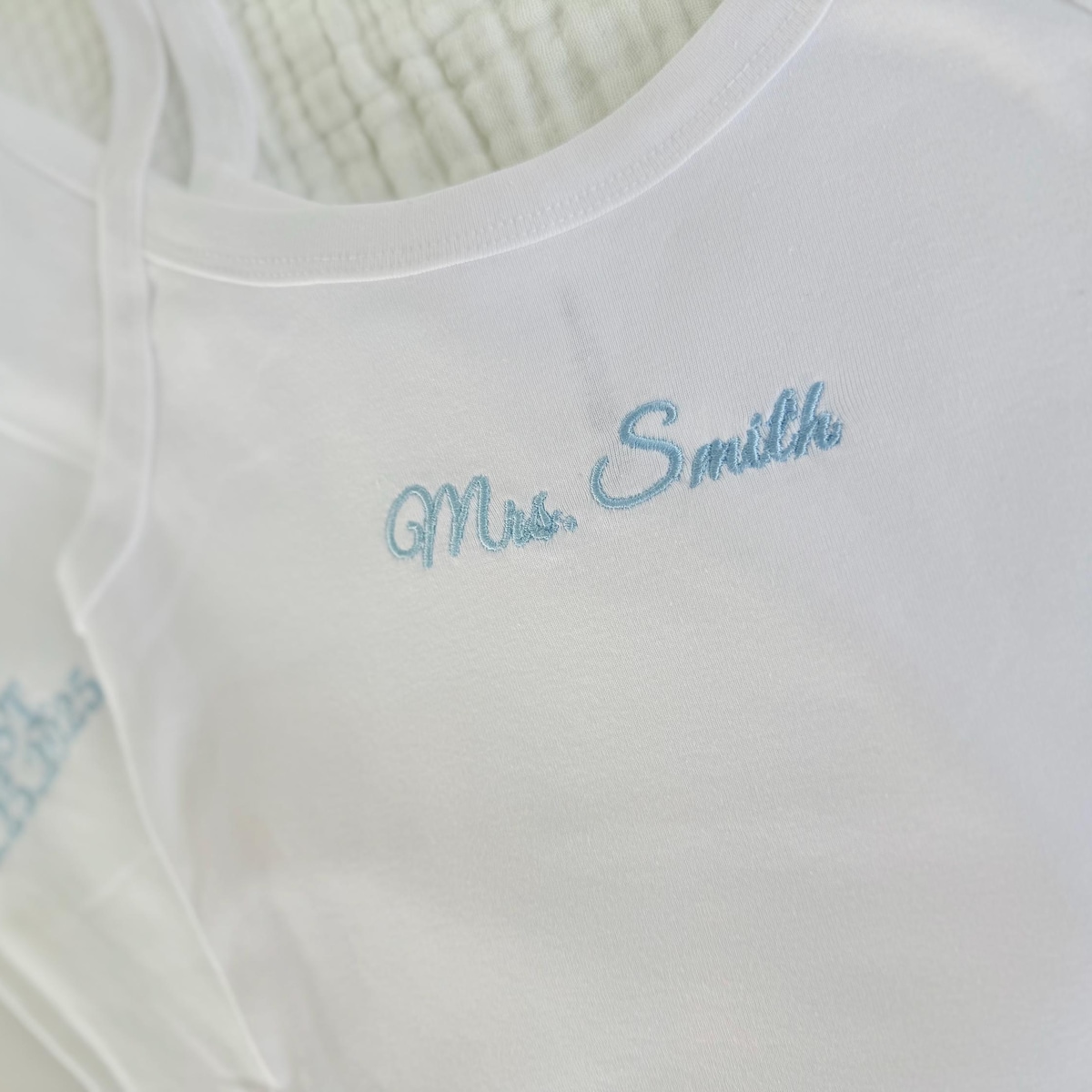 Mrs. Pajama Set, Mrs Tank & Joggers, Bridal Pjs, Bride Pajamas, Mrs. Set, Bridal Shower Outfit, Engagement Gift for Her, Embroidered
