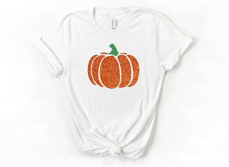 Women's Halloween Tee, Glitter Pumpkin Tee, Fall Shirt, Halloween Shirt, Women's Halloween Shirt, Women's fall shirt Bild 3