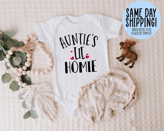 Auntie Onesie Baby Boy Onesie Funny Baby Onesie Personalized