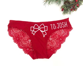 Funny Custom Underwear, Sexy Lingerie, Christmas Gift, Cute Funny Gift, Gift For Boyfriend, Bridal Gift, Lingerie Gift, Christmas Gift