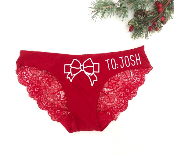 Red Cotton Thongs Underwear For Women Christmas Thongs Sexy