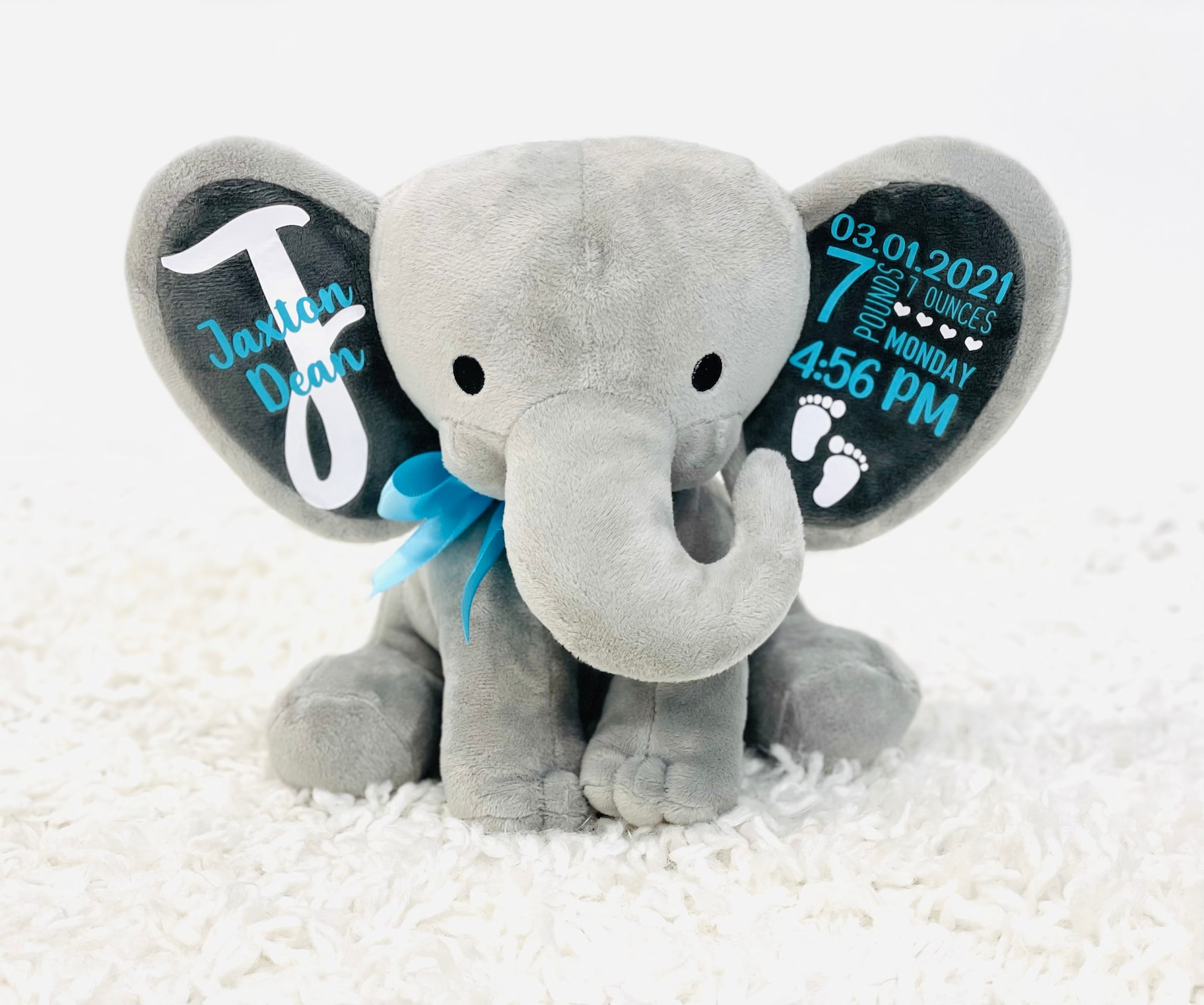 Personalized elephant stuffed animal gift baby shower gift Etsy