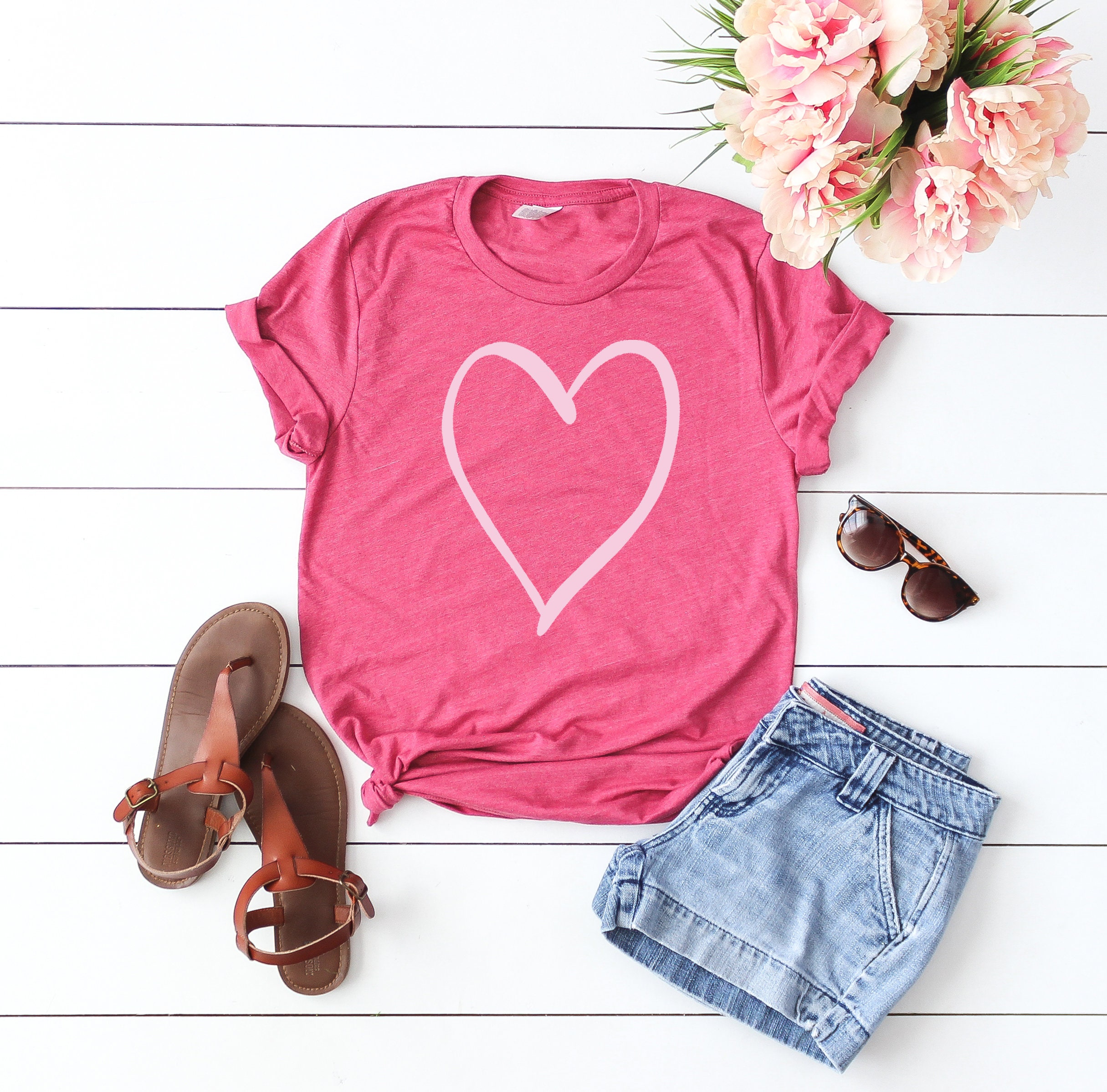 Valentine Day T-shirt for Women Cute Women's Valentine - Etsy