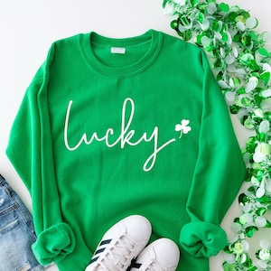 Lucky St. Patrick's Day Sweatshirt – Women's Shamrock Top
