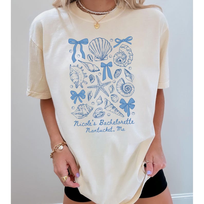 Coastal Bachelorette Shirt, Comfort Colors, Bachelorette Party Shirts, Bachelorette Gifts, Coastal Themed Bach, Custom Bach Shirts bild 1