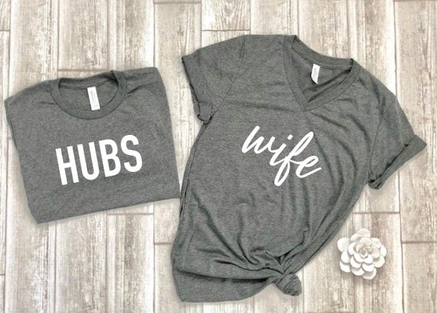 Hubby Wifey Shirts Wifey Hubby Shirts Honeymoon Shirts - Etsy