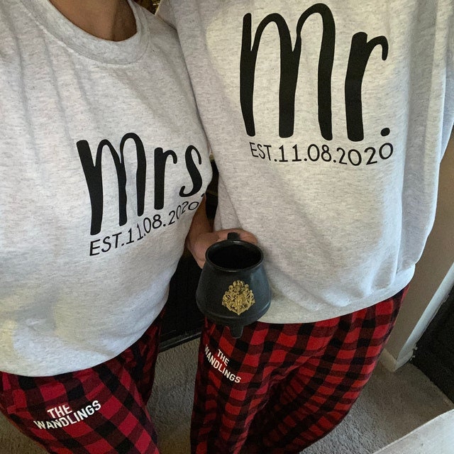 Mr and mrs matching christmas pjs hotsell