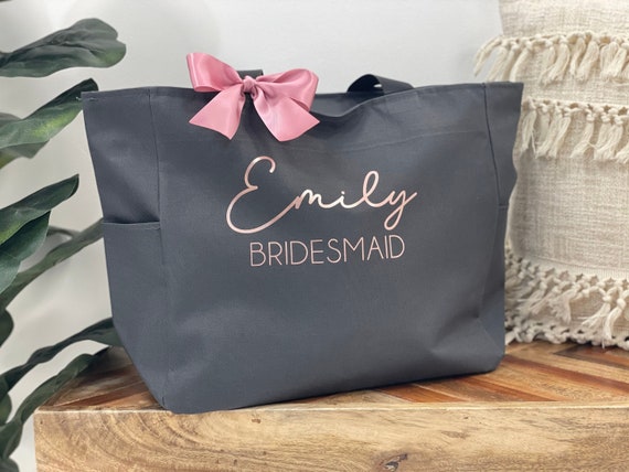 Bridesmaid Tote Bags, Personalized Bridesmaid Bags, Bridal Party Bridesmaid Gifts, Maid of Honor Tote, Custom Bridesmaid Tote Bags, Tote Bag
