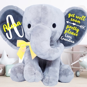 get well soon stuffed animal, personalized get well gift, gift for sick child, sick kid gift, hospital get well gift, get well soon gift