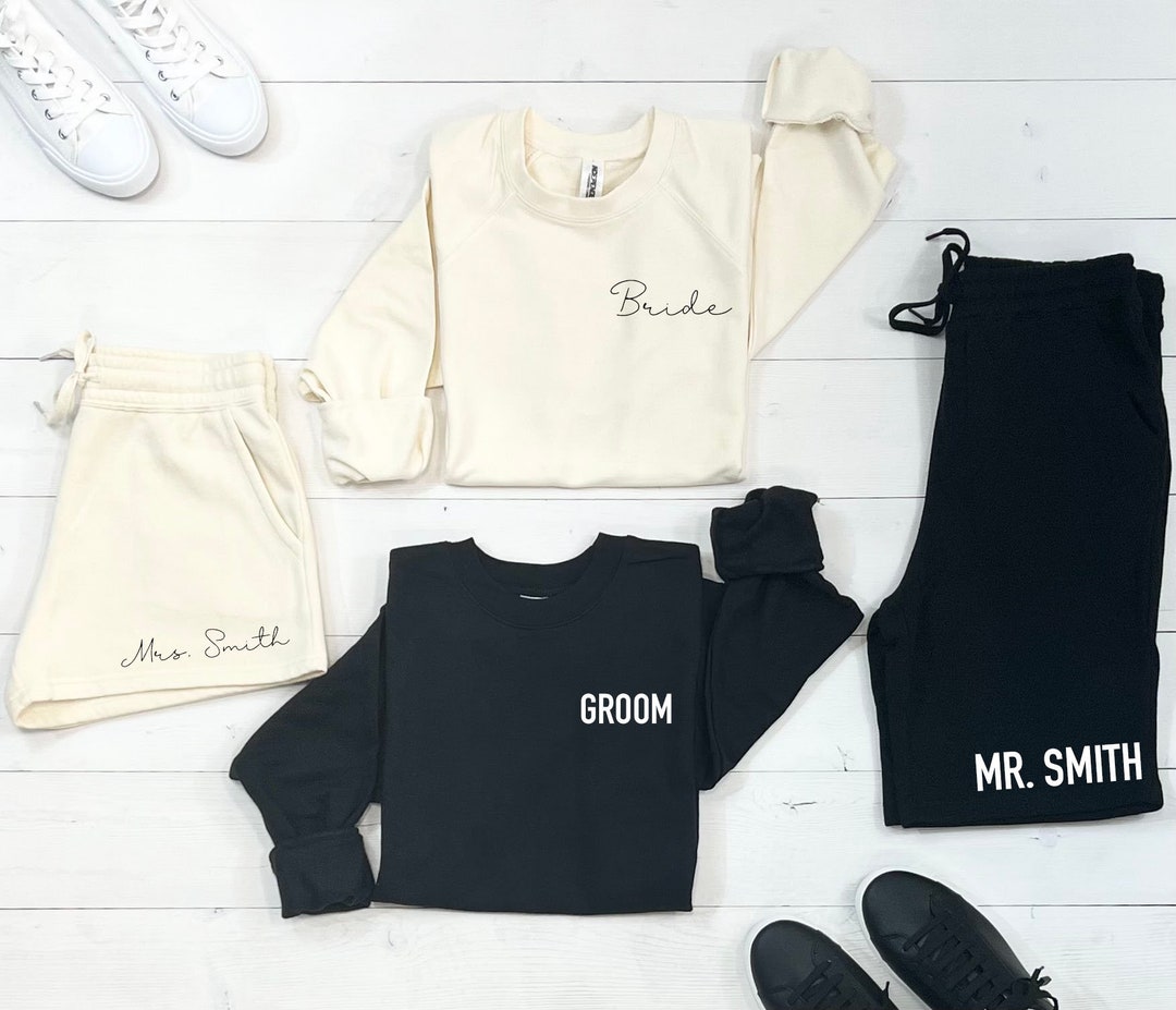 Honeymoon PJ Sets, Wedding After Party Outfits, Mr and Mrs Sweatshirts