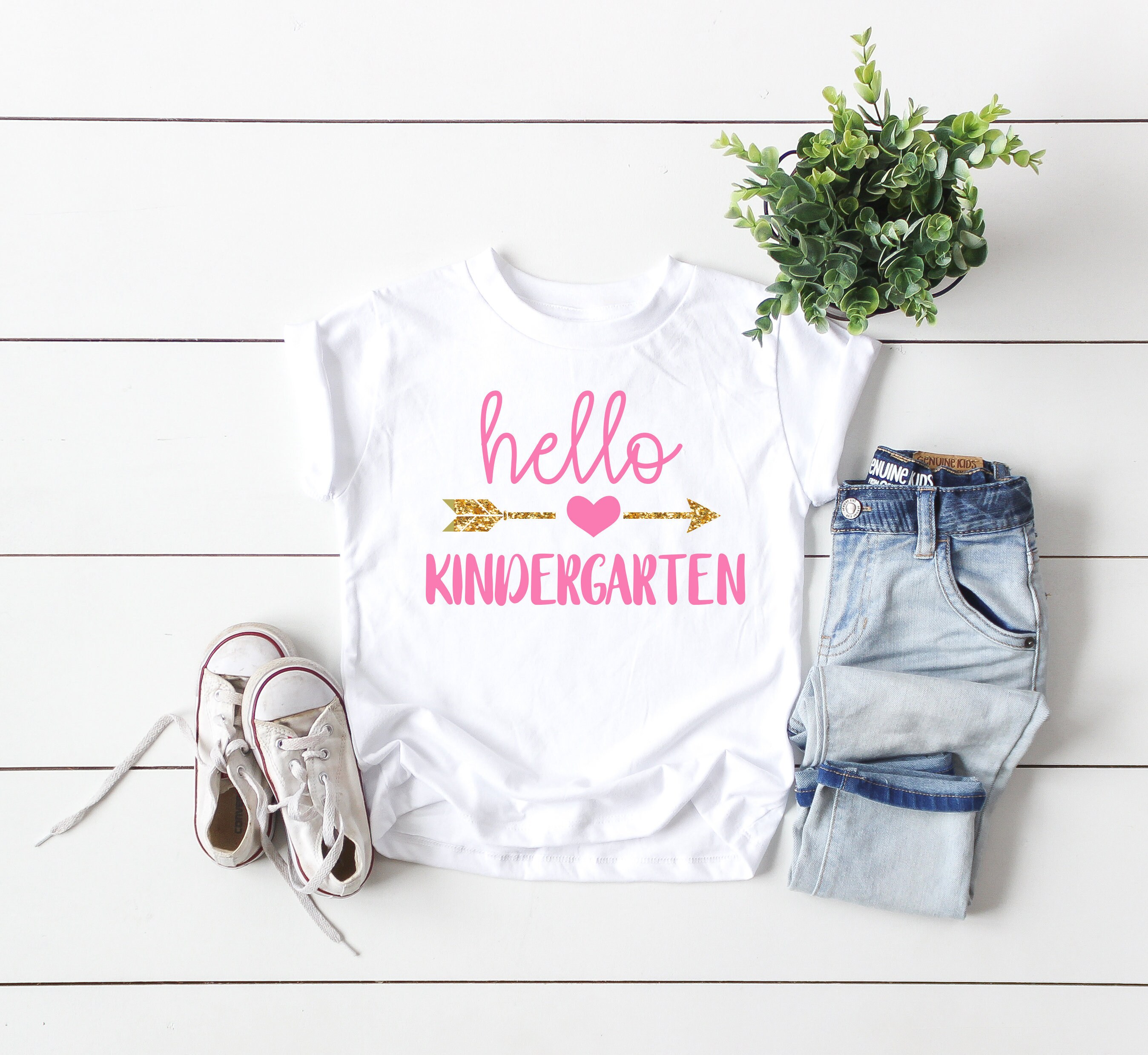 Kindergarten Outfit Hello Kindergarten Shirt First Day of - Etsy