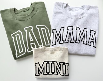Matching Family Sweatshirts, Family Matching Outfits, Mama and Mini Sweatshirt, Gift for New Parents, Pregnancy Announcement Outfit