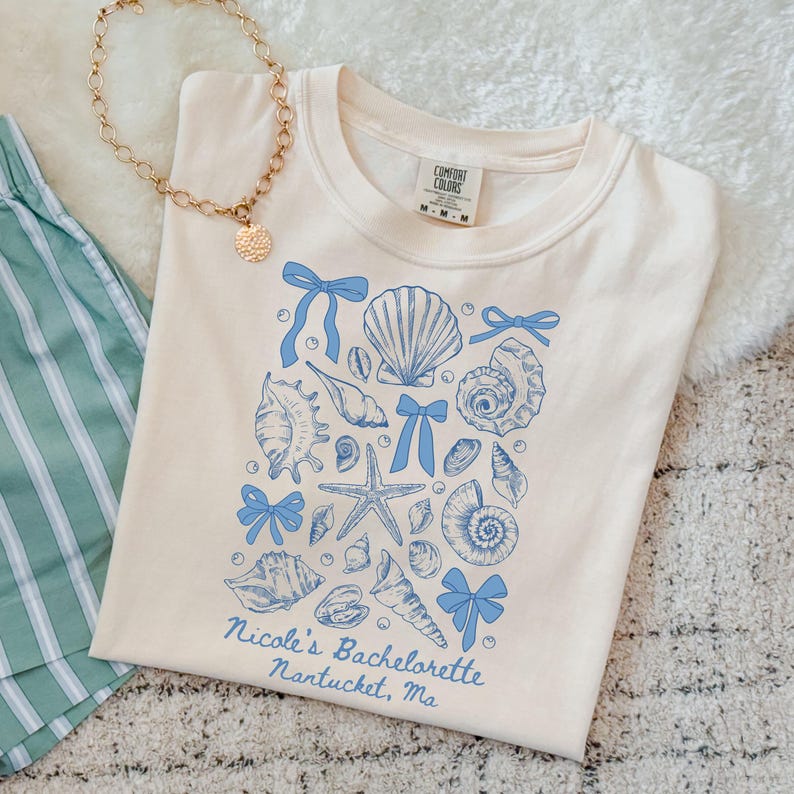 Coastal Bachelorette Shirt, Comfort Colors, Bachelorette Party Shirts, Bachelorette Gifts, Coastal Themed Bach, Custom Bach Shirts bild 2