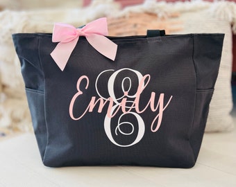 Personalized Tote Bags, Personalized Bridesmaid Bags, Bridal Party Gift, Bridesmaid Gifts, Maid of Honor Tote, Custom Bridesmaid Tote Bags