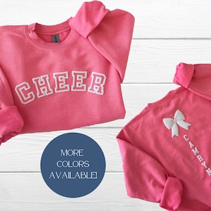 Customized Cheerleader sweatshirt, Personalized Cheerleader gift, Cheer competition outfit, Gift for girl, Cheer Christmas gift, Cheer bow