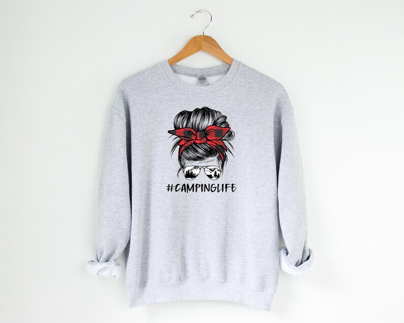 Camping Life Shirt, Camp Life Sweatshirt, Camping Sweatshirt, Cabin Sweatshirt, Campfire shirt, Womens Camping Sweatshirt image 1