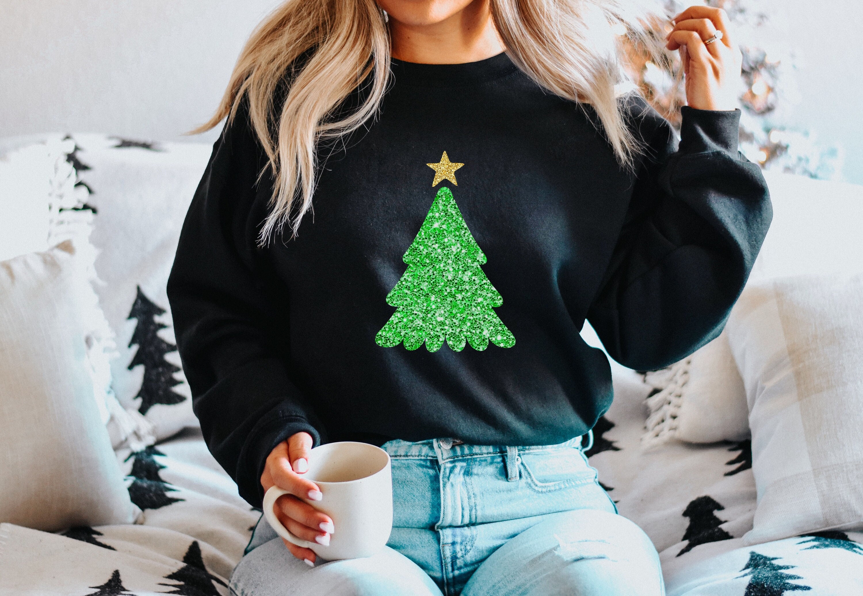 Sequin Xmas Sweater - Etsy