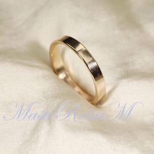 14k Gold Filled Smooth Band Ring, Classic Cigar Band (3-7mm Width)