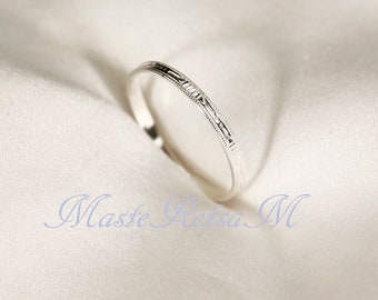 Anillo de plata de ley con diseño - WPFL-93