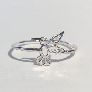 925 Sterling silver Hummingbird ring