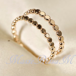 FLAT-Bead Ring, 14K Gold Filled ,  14K Rose Gold Filled ,  Sterling Silver,   2.1/2.7mm