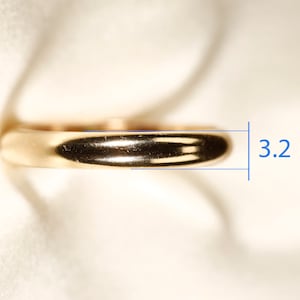 14K Yellow gold filled rings, 925 Silver, Rose gold filled, Half round wire ring, Wire: 1-3.2 mm image 9