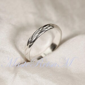 Argentium silver Vintage Pattern Ring-108353 image 4