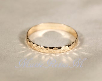 P115-2.8mm 14k Gold filled Texturring,