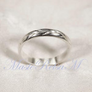 Argentium silver Vintage Pattern Ring-108353 image 2
