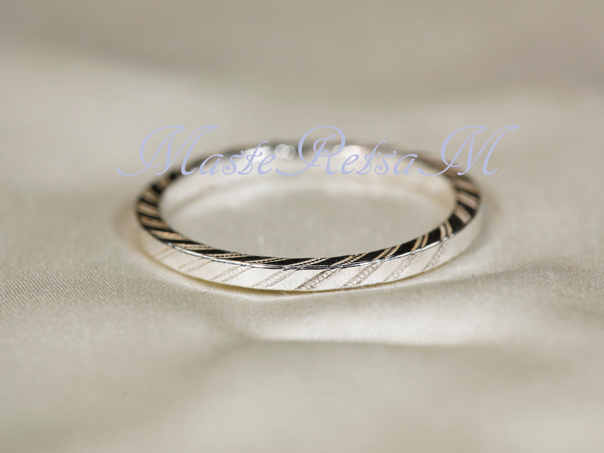 102322 925 Silver Pattern Ring, 1.6mm Width - Etsy