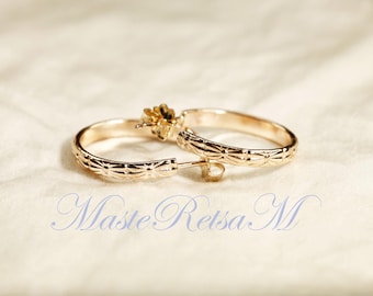 NEW ARRIVALS-E-ZP102- 14K Gold Filled Flower Pattern Hoop Earrings – Sterling Silver Option Available