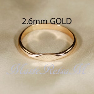 SIGNET Half Round 14K Gold filled signet ring, Rose gold filled , Silver Wire: 1.6/2/2.6 mm image 8