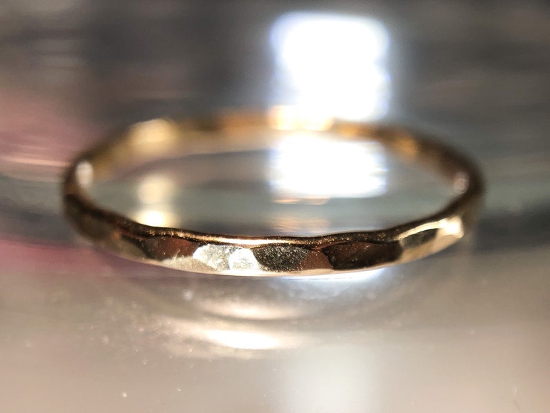 SET B 14k Gold Filled Stack Ring Set , Rose gold filled, Silver image 7