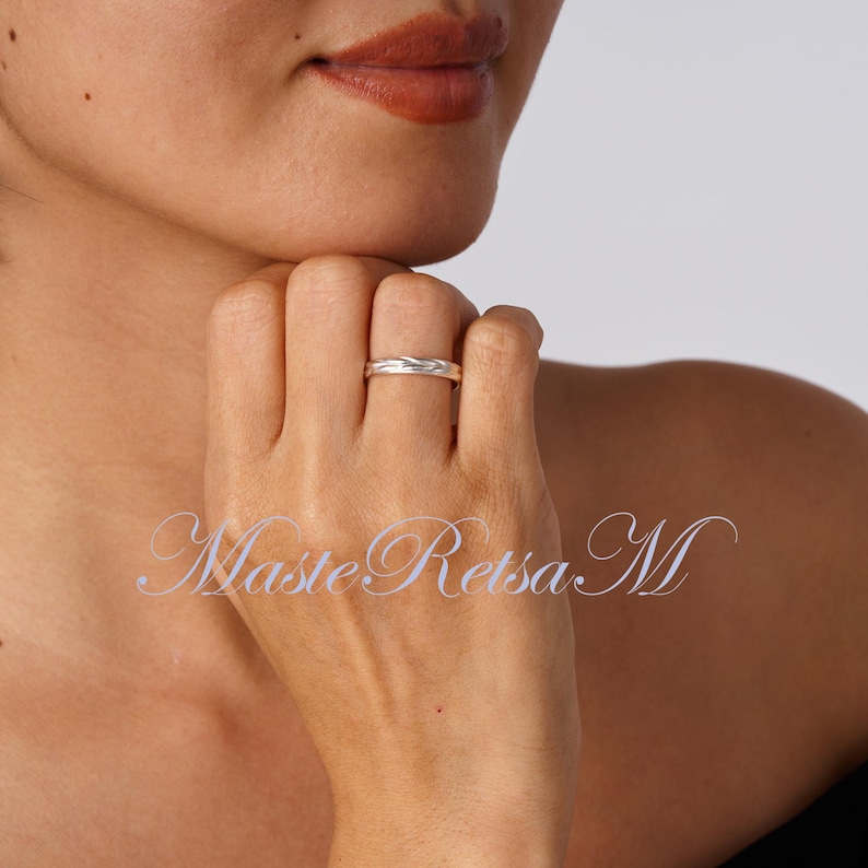 Argentium silver Vintage Pattern Ring-108353 image 5