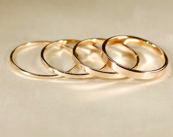 14k Gold Filled Ring, Flachdraht, Glatte Ringe, 1-2.5mm breit.