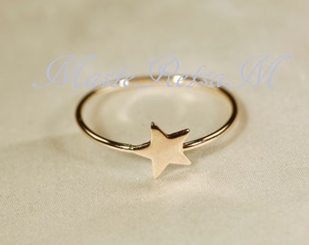 Stainless Steel Silver Star Ring, Silver Star Outline, Sizes